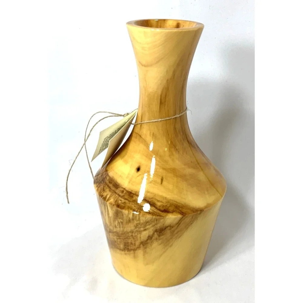 Artisan Signed Aspen Wood Vase Colorado Made USA Hand Turned Gary Duncan‎